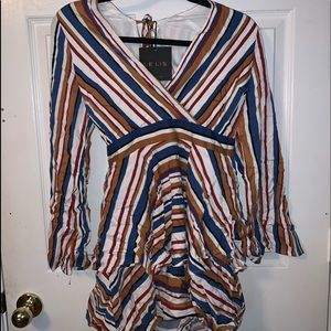 Striped 70s Style Romper